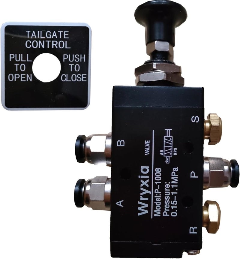 Wryxia Air Valve Push-Pull 4 Way 2 Position Manual Dump Truck Tailgate Valve BAV010 - Image 1
